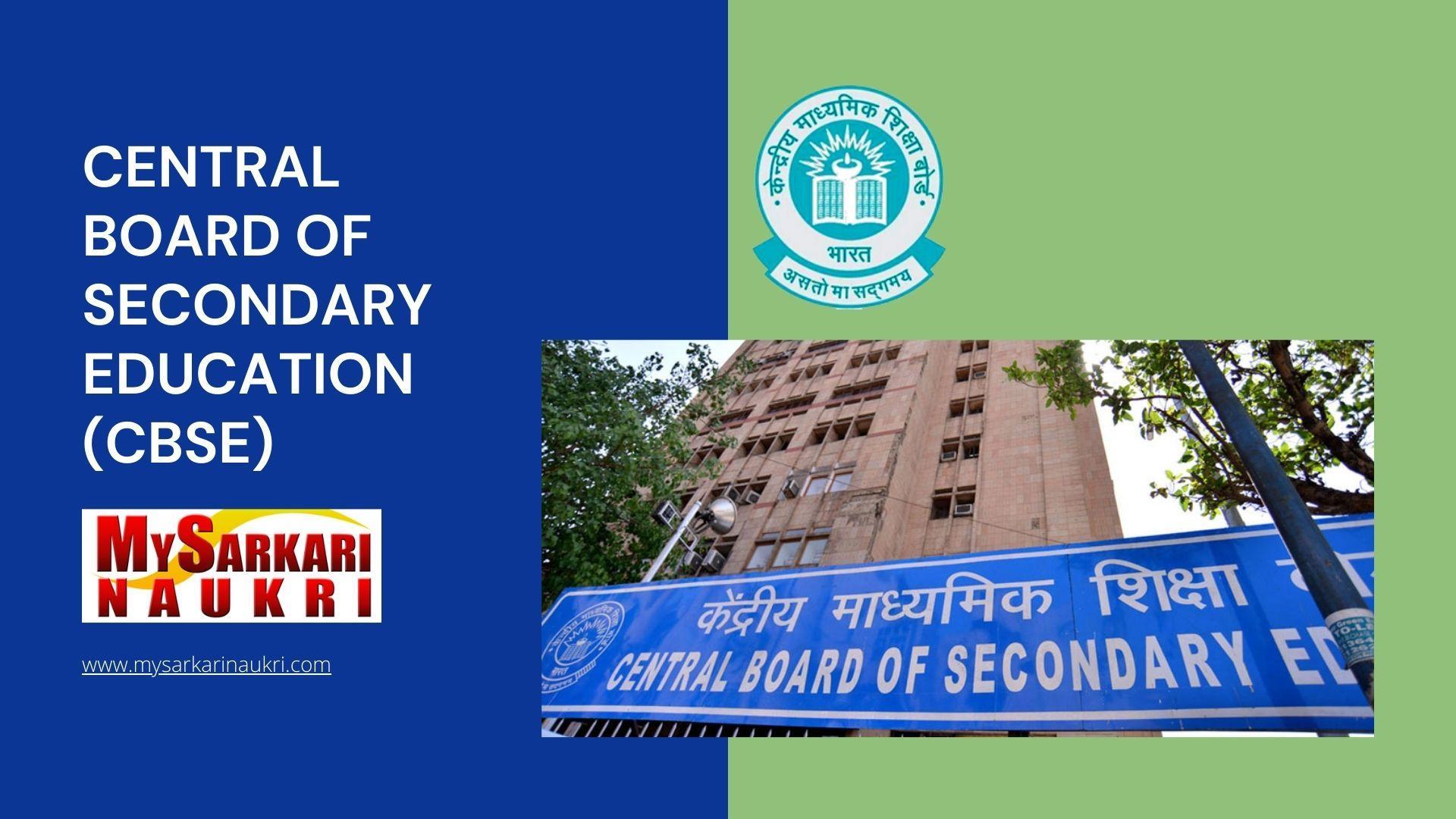 Central Board of Secondary Education (CBSE) Recruitment
