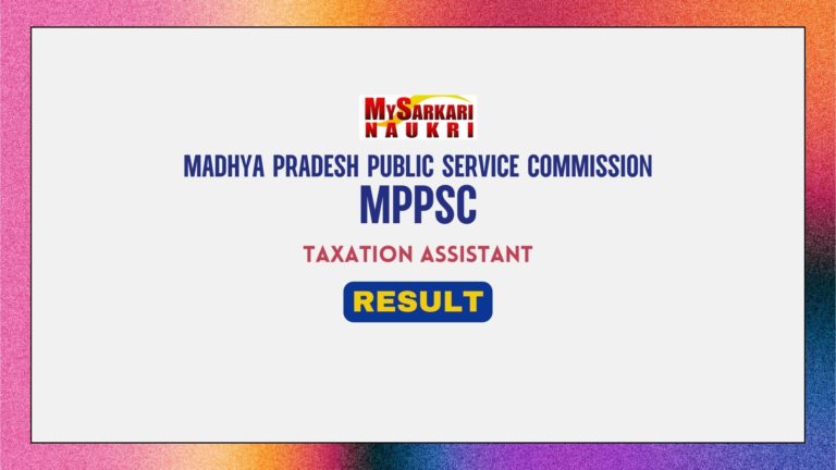 MPPSC Taxation Assistant Result