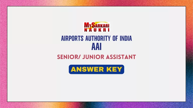 AAI JA Answer Key