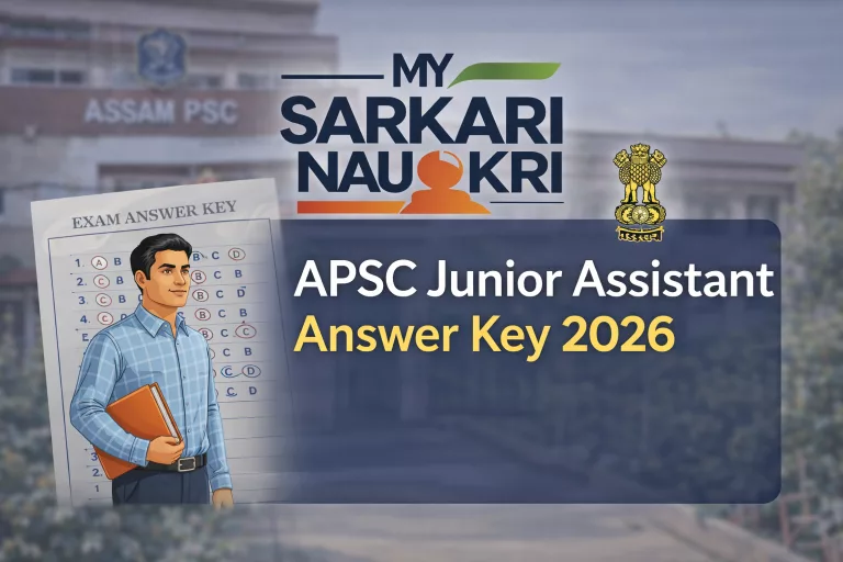 APSC Junior Assistant Answer Key 2026