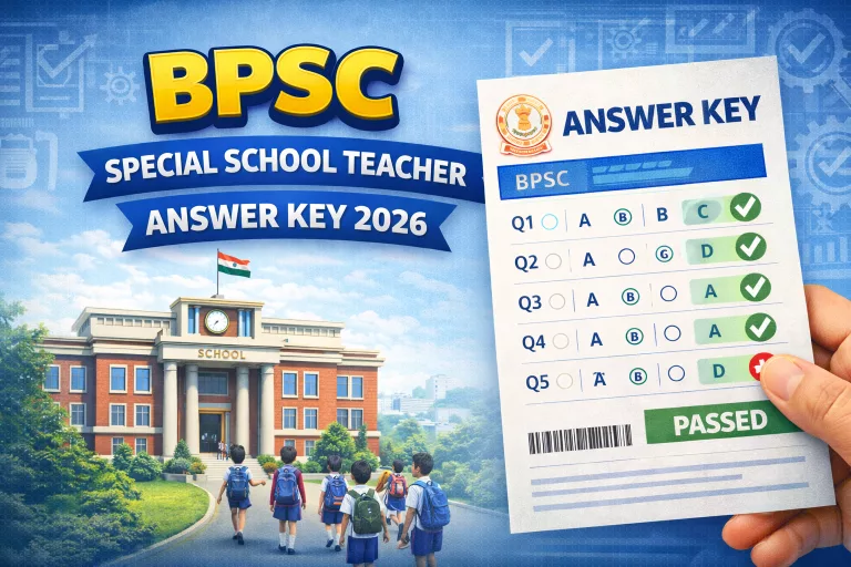 BPSC Special School Teacher Answer Key 2026
