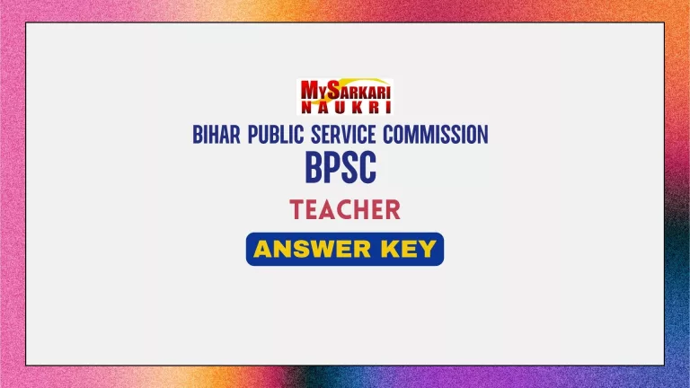 BPSC Teacher Answer Key