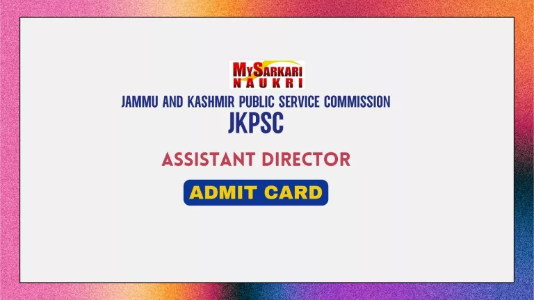 JKPSC Assistant Director Admit Card