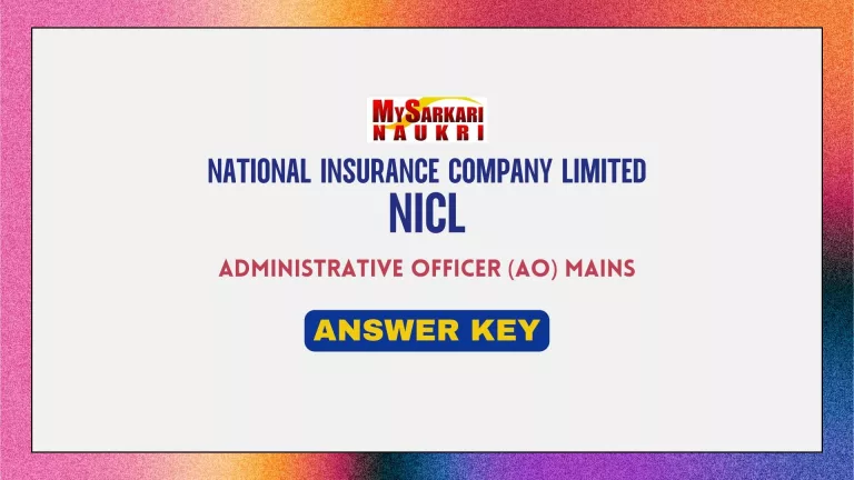 NICL AO Mains Answer Key