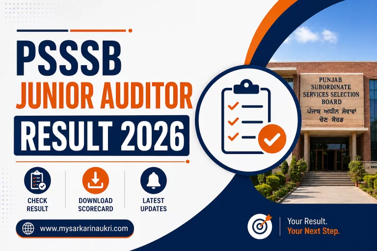 PSSSB Junior Auditor Result 2026