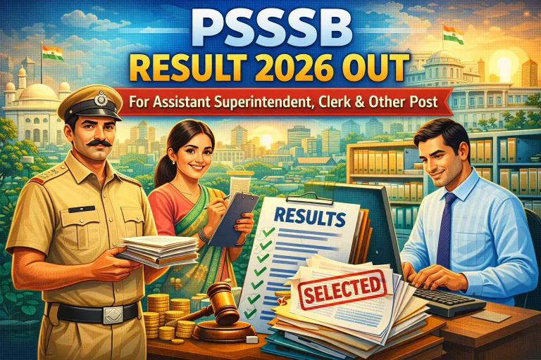 PSSSB Result 2026 OUT for Assistant Superintendent, Clerk & Other Post