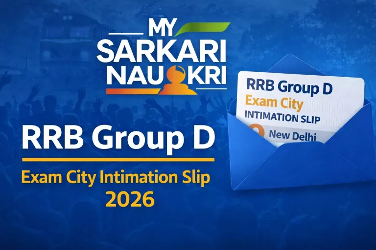 RRB Group D Exam City Intimation Slip 2026