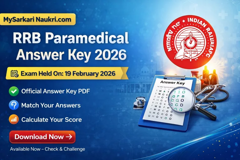 RRB Paramedical Answer Key 2026