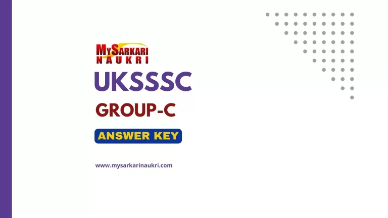 UKSSSC Group C Answer Key