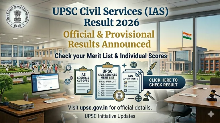 UPSC Civil Services IAS Final Result 2026